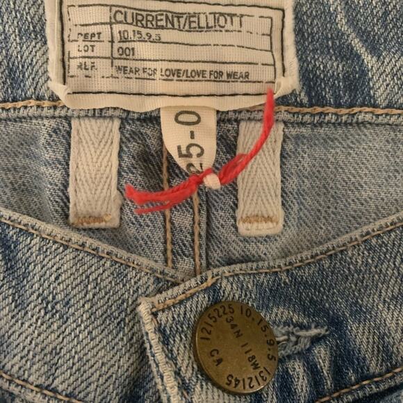 Current Elliot “The Fling” slim boyfriend distressed women’s denim blue jeans - Picture 2 of 12